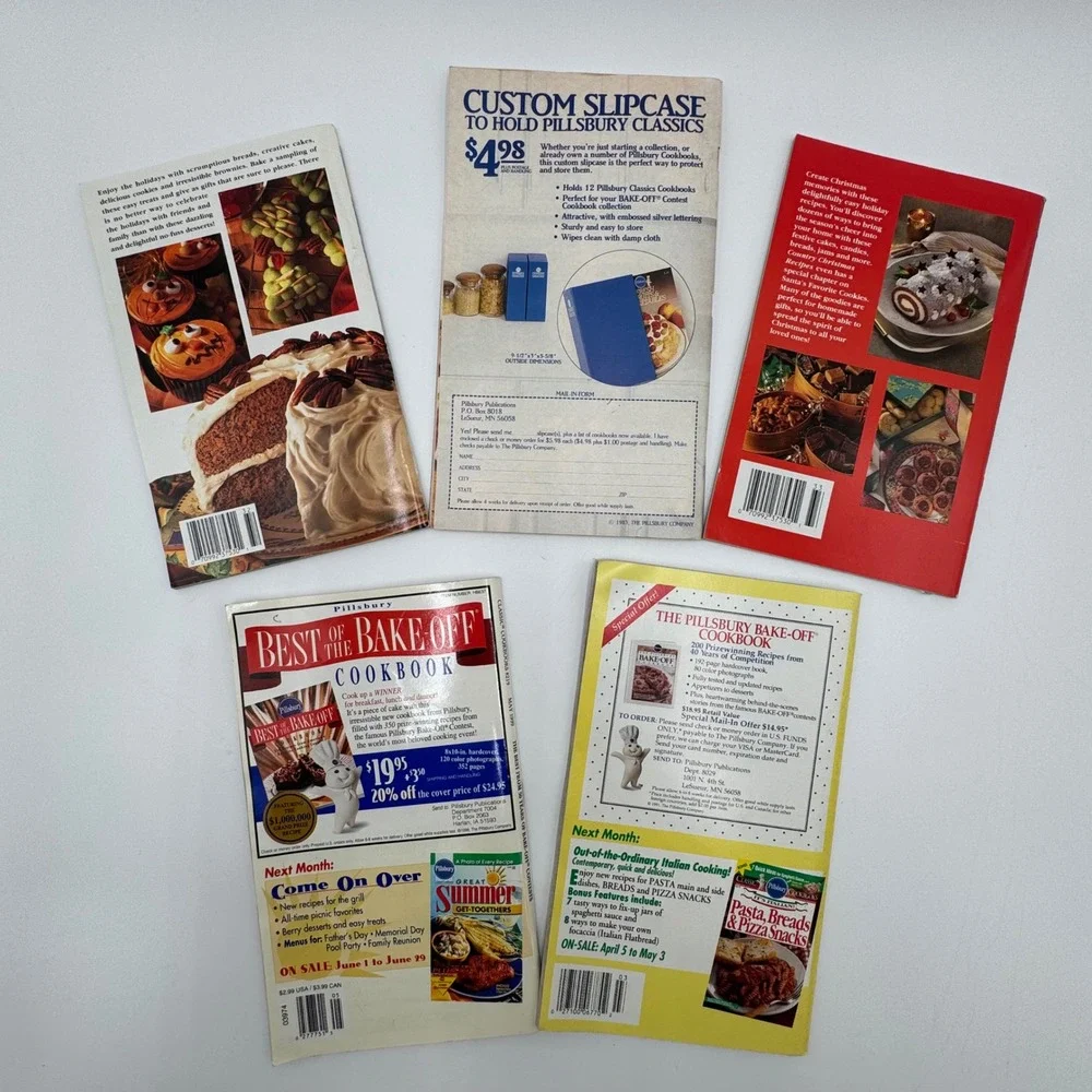 Vintage Pillsbury Duncan Hines Recipe Cookbook Booklets Lot of 5 Holiday 80s 90s